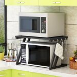 Support de micro - ondes - ohmg - tagre en z - noir - acier au carbone - 57 * 38 * 38cm