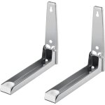 Support mural pour four � micro - ondes pliable en acier inoxydable homdox - gris