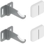 Supports muraux pour radiateurs en aluminium mb - capacit� max 100 kg - blanc