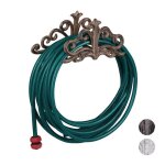 Support mural pour tuyau darrosage en fonte de fer blanc - relaxdays - accessoire pratique pour jardin ...