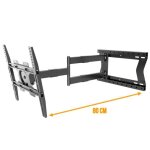 Nanook support mural tv orientable bras extra - long 80 cm ? 32?75 ? vesa 100x100 � 400x400 ? max. 60 ...