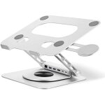 Support notebook ajustable - tnb - iclick - aluminium - hub usb - c 6en1 - rotatif 360�