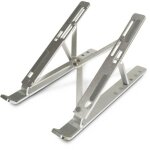 Support de notebook - inter - tech - nbs - 200 - argent - hauteur r�glable 55 - 155 mm - compatible 11 ...