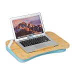 Relaxdays support pour ordinateur portable bambou coussin en mousse � m�moire lxp 51x36 cm lit canap� ...