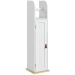 Kleankin - meuble de salle de bain - bois - 20x20x80cm - blanc Kleankin - meuble de salle de bain - bois - 20x20x80cm - blanc