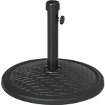 Pied de parasol - outsunny - rond 14 kg base de jardin socle pour parasol stable - b�ton - � 46 cm - ...