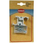 Support plafond simple pour chemin de fer - blanc - lot de 2 - 16x24 mm Support plafond simple pour chemin de fer - blanc - lot de 2 - 16x24 mm