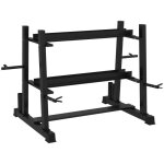 Sportnow - support dhaltres - acier - 131x75x80cm - noir