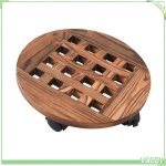 Support de pots de fleurs  roulettes - porte plante - plateau roulette plante 25cm