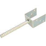 Support de poteau en u - kotarbau - 81 mm - acier galvanis� - longueur 190 mm - r�sistant aux intemp�ries ...