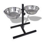 Support rglable avec 2 bols de 41 l pour chien