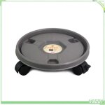 Support roulette porte plante - gris - universel - abs - diamètre 26cm Support roulette porte plante - gris - universel - abs - diamètre 26cm