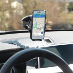 Support smartphone - mobilis - universel - ouverture automatique - rotation 360� - noir