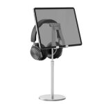 Support tablette et casque audio - compatible tout type de casque et tablette - aluminium Support tablette et casque audio - compatible tout type de casque et tablette - aluminium