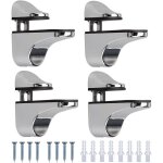 Support de tablette - zvd - réglable - alliage de zinc poli - verre - salle de bain Support de tablette - zvd - réglable - alliage de zinc poli - verre - salle de bain