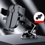 Support t�l�phone voiture - universel - rotation 360� - super aspiration - stabilit� - noir