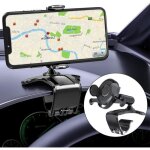 Support tlphone voiture - lecoo - rotation 360 - silicone - universel - noir