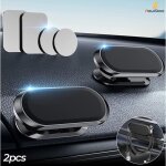 Support t�l�phone voiture magn�tique 360� rotation compatible tous t�l�phones 2pcs