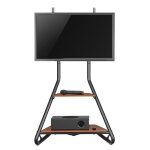 Support de tlvision sur pied dangle maclean mc - 455 style bauhaus tagres en bois  deux niveaux ...