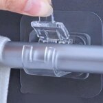 Support de tringle  rideau - jormftte - blanc - installation sans perage - 2 pices - adhsif