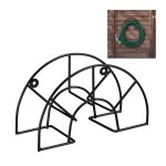 Relaxdays support tuyau d?arrosage pour 45 m & 5 / 8 enrouleur d�vidoir acier montage mural rond jardin ...