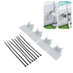 Support de tuyau de piscine vingvo - abs gris - duo