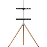 Support tv universel - one for all - trpied - 32 - 65 pouces - bois massif - chrome