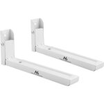 Support universel pour micro - ondes - maclean - bras tlescopiques - charge jusqu 30kg - blanc