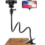 Support de webcam - minifinker - col de cygne flexible - noir - ajustable - portable Support de webcam - minifinker - col de cygne flexible - noir - ajustable - portable