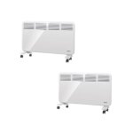 Supra pack 2x radiateurs mobiles  convection 2000w cran numrique programmateur
