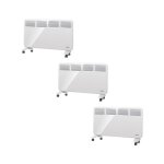 Supra pack 3x radiateurs mobiles  convection 2000w cran numrique programmateur