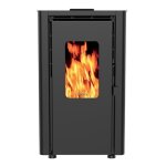 Supra pole  granuls de bois 6. 1kw noir - orphee 6 noir