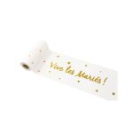 Sur chemin de table - vive les maris - 15 cm x 4 m
