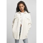 Surchemise longue en velours ctel femme urban classics - blanc