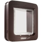 Sureflap grande chati�re � puce �lectronique - marron - 178 mm x 170 mm (m�morisation d?un maximum de ...