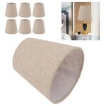 Surenhap abat - jour chandelier 6 pi�ces petit abat - jour � clipser sur tambour abat - jour en tissu ...
