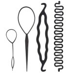 Accessoires de coiffure - surenhap - ensemble 4 / 9 pices - outils de tressage - pratique - durable