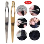 Surenhap aiguille de dreadlocks 2pcs aiguille crochet dreadlocks pour tresses de cheveux outil de cheveux ...
