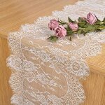 Chemin de table - surenhap - dentelle blanche - 36x300cm - style classique - d�coration mariage