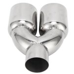 Surenhap double embout dchappement de voiture 63x89mm voiture double embout dchappement en acier inoxydable ...