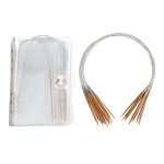 Surenhap ensemble d?aiguilles � tricoter ensemble daiguilles circulaires en fil dacier et bambou 13 pi�ces ...