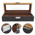 Ecrin - surenhap - bote  montre - bois massif - verre - anti - rayures