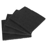 Filtre de litire pour chat - surenhap - coton - dsodorisant au charbon actif - 4 pices - noir