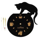 Horloge murale de cuisine - surenhap - modèle café chat - silencieuse - effet 3d - Étanche Horloge murale de cuisine - surenhap - modèle café chat - silencieuse - effet 3d - Étanche
