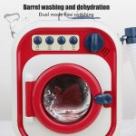 Jouet de machine  laver - surenhap - mini machine  laver lectrique - rouge - ducatif - 3 piles aa ...