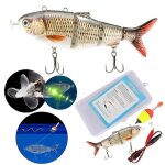 Leurre de p�che �lectrique - surenhap - multi - articul� usb rechargeable - 13 cm - 42 g - led int�gr�e ...