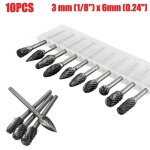 Surenhap lime rotative un ensemble de 10 fraises en carbure dacier au tungstne pour foret  outil rotatif ...