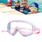 Lunettes de natation - surenhap - modle anti - bue - grand cadre - tanches - mixte bleu et rose