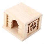 Surenhap maison en bois 1pc maison de hamster en bois naturel cabine � dessus plat cabane de rat cage ...