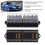 Surenhap porte - fusible de voiture bote de porte - fusible  longue lame de voiture  8 voies dc 12v ...